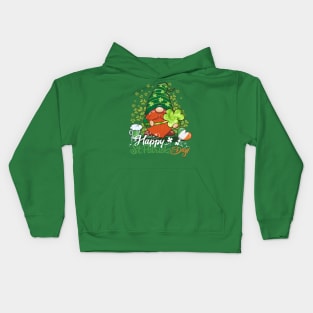 Cute Gnomies Happy St Patrick's Day Kids Hoodie